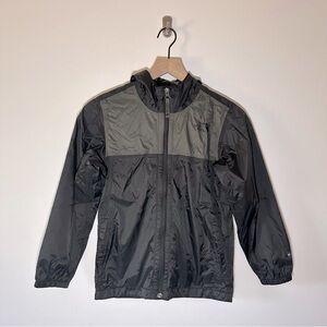The North Face Boys Rain Jacket Black Gray Size Medium 10/12